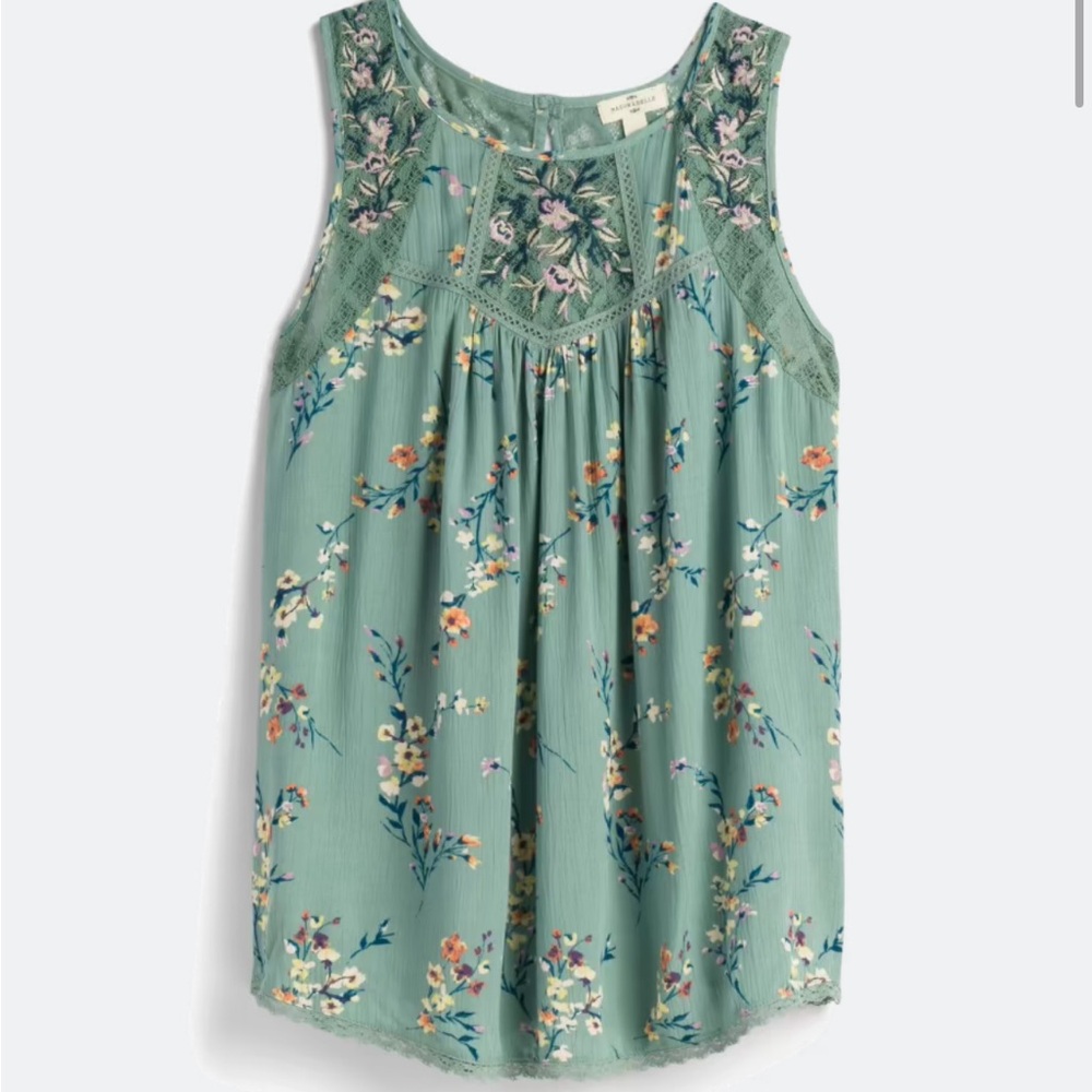 Sage Floral Top